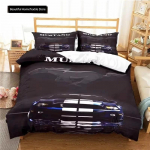 Mustangi auto muster tekikott voodipesu komplekt t&auml;iskasvanutele poistele voodikomplekt m&auml;ngude tekk tekikate voodipesu komplekt EU Single(135*200cm)3pcs