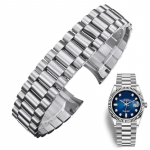 20mm 21mm T&auml;isroostevabast terasest K&auml;ekella Tarvikud Rihm Rolex DATEJUST DAY-DATE OYSTERPERTUAL DATE Meestele H&otilde;bedased K&auml;ekella Rihmad 20mm h&otilde;be