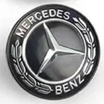 3D ABS Logo Auto Esiv&otilde;re Esikatte Embleemi Kleebis Mercedes Benz W203 W204 W205 W206 W212 W213 W221 W222 W223 jaoks Tarvikud 2pins black cap