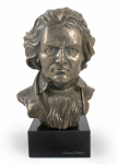 Ludwig van Beethoven - marmorist b&uuml;st, kuulsa isiku figuur, kaunistus kontorisse, kooli ja hotelli jaoks, Art-Dog kaubam&auml;rgilt pruun