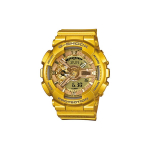 CASIO Meeste vedelkristall/analoog kahekordse n&auml;iduga seeria 45,9 mm kuldne k&auml;ekell GMA-S110VK-9 GMA-S110VK-9 Gold Strap yellow