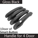 for Renault Talisman Samsung SM6 2015~ Gloss Black Outer Door Handle Cover Stickers Trim Car Accessories 2016 2017 2018 4Handle 1 Button gray