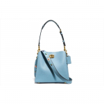 Coach Willow 23 Lillelise Tikandiga Kaunistatud Nahast K&auml;ekott Naiste k&auml;ekotid J&auml;&auml;sinine C3891-B4AZ Basic Set (Bag+Dust Bag)
