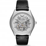 Emporio Armani Zeta Valge Must Nahast Meeste Automaatne AR60003 valge