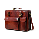MaheTri Toscana Itaalia Nahast Portfell, Pruun Meestele ja Naistele 15-Inch parkkoor