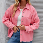 Naiste mood Denim vabaaja s&uuml;gistalv &uuml;hev&auml;rviline printimine pikkade varrukatega POLO kaelapluusid ja s&auml;rgid top jakk S