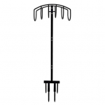 Aiavoolikuhoidja 4 naelaga, vastupidav metallist alus, v&auml;ljas eemaldatav voolikurullihoidja Aiavooliku hoidiku riidepuu must