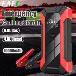 EAFC Kaasaskantav Auto K&auml;ivitusabi H&auml;daolukorra Toitepank, 12V Kaasaskantav Auto Booster 6.0L Bensiini- ja 4L Diiselautodele
