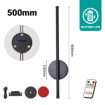 1 tk Laetav seinavalgusti 50 cm Juhtmevaba LED-lamp puldiga Magamistoa &ouml;&ouml;lamp H&auml;mardatav Kaasaegne LED-seinavalgusti Dimming