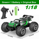 Uued kaugjuhtimispuldiga RC autod poistele 25 km/h Kiire auto t&auml;iskasvanutele RTR 2WD maastikuauto LED-tuledega Raadio M&auml;nguasjad Kingitused Lastele 1 battery roheline