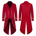 Meeste Steampunk Victoria ajastu Jakk Gooti Keskaegne Vintage Smoking Keskmise pikkusega Phnom Penh Cosplay Kost&uuml;&uuml;m Trenchcoat Jakk XS