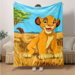 1 tk. Multikas L&otilde;vikuningas Tekk, Pehme ja Soe Koduaksessuaar K&otilde;ikideks Hooaegadeks, T&auml;iuslik Kingitus S&otilde;pradele ja Perele, Hooajalised Visketekid Diivanile, Voodile, 130x150cm
