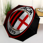 AC Milan, 1899 Automaatne Avamine ja Sulgemine, 8-ribiline Struktuur Kaasaskantav Vihmavari, Sobib Meestele ja Naistele K&otilde;ikidel Hooaegadel T&auml;iuslik Kingitus