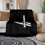 Rammstein Logo T-s&auml;rk - Ametlik kaupTekk Flanellist visketekk diivani, voodi, reisimise, telkimise, kontori, diivani, tooli ja voodi jaoksKingitus 150x180cm