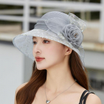 Suvemood Lilled Fascinator M&uuml;tsid Lai &Auml;&auml;r Peo Kiriku M&uuml;ts Naistele Elegantne Fedora Daamide Kentucky Derby M&uuml;ts hall v&auml;rv