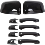 Mustad peeglikatted + uksek&auml;epidemekatted 2011-2020 Jeep Grand Cherokee Dodge Durango jaoks must