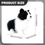 Border Collie m&auml;nguasi T&auml;idisloom Realistlik Armas Seisev Pl&uuml;&uuml;sist Koeram&auml;nguasi Pehme S&otilde;ber M&auml;nguasi Lastele Poistele ja T&uuml;drukutele S&uuml;nnip&auml;evakingitused black