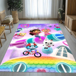Armas Gabby nukkude maja multifilmikangelanna elutuba libisemiskindel ala vaip pehme vaip magamistupp laste m&auml;ngutuba diivan, kodu kaunistus uksematt 100x150cm
