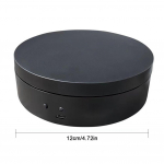 360 kraadi p&ouml;&ouml;rlev elektriline alus 12 cm Fotograafia esitlusalus USB-laetav/aku toitega Mudelitele, tortidele, 3D-piltidele must