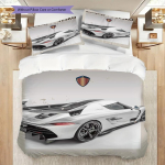 Jesko Koenigsegg Stiilne Superauto Voodipesu (1 * tekikott + 2 * padjap&uuml;&uuml;ri, ilma s&uuml;damikuta) 2D Lame J&otilde;ulu-s&uuml;nnip&auml;evakingitus Voodipesukomplekt 135x200cm
