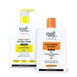 Chemist At Play Bright Boost SPF Keelotsioon & Kooriv Kehapesuvahend Komplekt | 5% Niatsiinamiidi, SPF 50+ PA++++ | Eemaldab P&auml;ikesep&otilde;letuse & V&otilde;itleb Aknega | 24-Tunnine M yellow