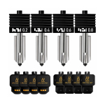 4 tk Hotendi komplekt asendus Bambu Lab X2D P2S 3D-printerile 0,2 0,4 0,6 0,8 mm karastatud terasest otsik Hotend koos gray
