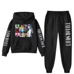 Taylor Swift The Eras Tour Unisex Huppar 1D Prindiga XXXL black