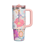Stanley 1913 Quencher Pro Tour Flip Straw Vaakuumisolatsiooniga Tass Sorbet Wildflower 30 oz 0.89 L beige