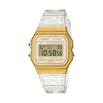 Casio k&auml;ekell Collection F-91WS-7A2JF unisex kuldne white