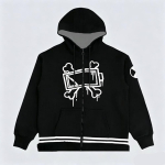 M&otilde;rjudroonid Cosplay T&otilde;mblukuga Hupparid Mehed Naised T&otilde;mblukuga Huppar Streetwear Gootiline Muster Jakk Vabaaja Pikkade Varrukatega Topid XXXL gray