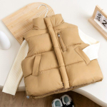 Lapsed Fshion Poisid T&uuml;drukud Lapsed S&uuml;gistalveriided Vest T&otilde;mblukk Alla Parka Vest T&auml;navar&otilde;ivad 150cm beige