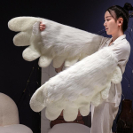 Fursuit K&auml;pad Kindad Saapad Hiiglaslik Kantav Tiib Tarvikud Pl&uuml;&uuml;sm&auml;nguasjad Karvane Cosplay Kass Karu Kingad Armas Kohev Loom Manga Pidu white