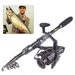 &Otilde;ngeritvade komplekt &ndash; teleskoop-reisi&otilde;nge koos rullikombinatsioonidega kaasaskantav kerge kaal 1.8M Rod with WQ2000 Reel
