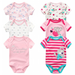 6 tk/partii vasts&uuml;ndinute bodid L&uuml;hikeste varrukatega beebiriided Beebi kombinesoonid 6M