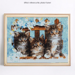 Teemantmaal &uuml;mmarguste kividega Loomade pildid kividega Teemanttikandid 20X30