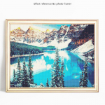 5D DIY teemanttikandid Scenic Full Lake Rhinestone pildid Teemantmaal 20X30