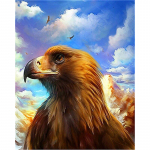 5D DIY Teemantmaaling Animal Eagle K&auml;sitsi valmistatud n&auml;put&ouml;&ouml; Teemanttikandid Ristpistes Kodukaunistus 20X30CM