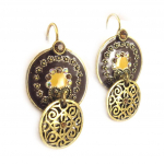 Les Tr&eacute;sors De Lily [C7632] - Dormeuses Cr&eacute;ateur 'Byzance' Marron pruun