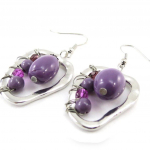 NOA [J1841] - Boucles Cr&eacute;ateur 'Valentine' violet lilla