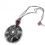 Les Tr&eacute;sors De Lily [J8480] - Collier 'Kilimanjaro' noir rouge violet must