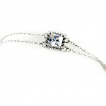 Altesse [L0065] - Bracelet Argent 'Scarlett' blanc valge