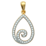 Les Tr&eacute;sors De Lily [L4676] - kullatud ripats  Sissi  valge kuld - 20x13 mm kuld