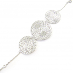 Altesse [M5885] - Bracelet argent 'Carmen' argent&eacute; h&otilde;be