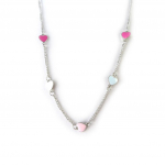 Les Tr&eacute;sors De Lily [M6285] - Collier cr&eacute;ateur 'Love' rose bleu h&otilde;be