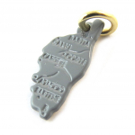 Altesse [N3357] - Pendentif plaqu&eacute; or 'Corsica' gris - Corse (15x7 mm) kuld