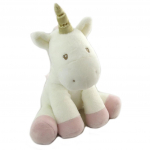 Les Tr&eacute;sors De Lily [N7899] - Peluche musicale 'Licorne My Unicorn' blanc rose - 25x17x13 cm