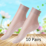 &Uuml;li&otilde;hukesed l&auml;bipaistvad sokid suveks puuvillased siidid &otilde;hukesed sokid Lady pitsv&otilde;rgust elastsed sokid Patchwork Crystal pahkluu sokid naiste l&uuml;hikesed sokid 10 Pairs hall