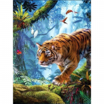 DIY 5D teemantmaal Mosaiik Animal Tigers K&auml;sitsi valmistatud teemantristpistes teemanttikandid 20X30CM