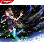 Teemanttikandite maja m&uuml;&uuml;k 5D DIY teemantmaal, t&auml;is &uuml;mmargune maastiku rhinestone pilt ristpistes mosaiigikomplekt 20X30CM