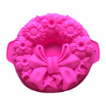 Bowknot mustriga silikoonist koogivorm J&otilde;uluk&uuml;psetusplaat DIY k&uuml;psetusvorm J&otilde;uluvorm roosa punane v&auml;rv
